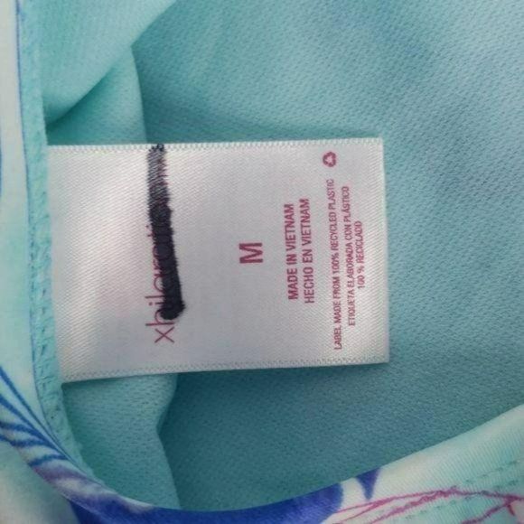 XHilaration Woman's Powder Blue Floral One Piece SwimSuit Size Medium - Picture 10 of 10